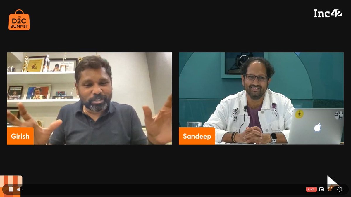 Inc42's tweet image. Fireside session with @mrgirish of @FreshworksInc and @sandeepm1 of @lbvc on  &apos;Learnings From Freshworks: Global Startup Insights For The Indian D2C Market&apos; at the #TheD2CSummit.

#TheD2CSummit #EcommerceConference