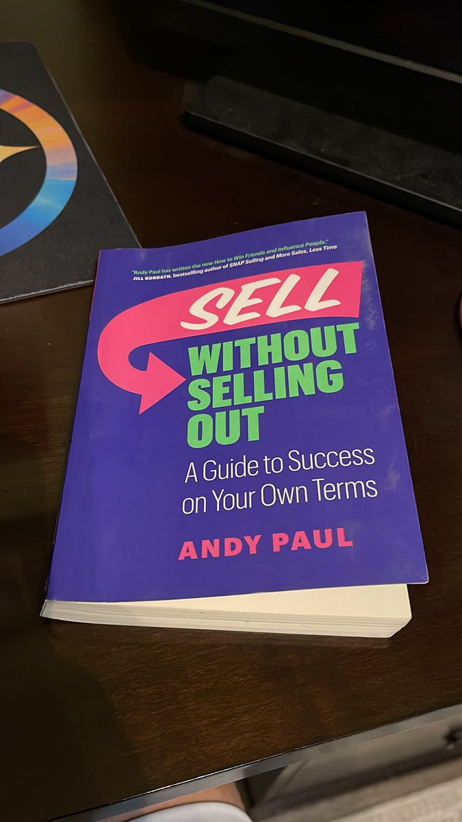 seanburkeh's tweet photo. Finished @realAndyPaul new book Sell Without Selling Out. Chapter 10 on Curiosity is a must read. https://t.co/kQMy7hFg2G
