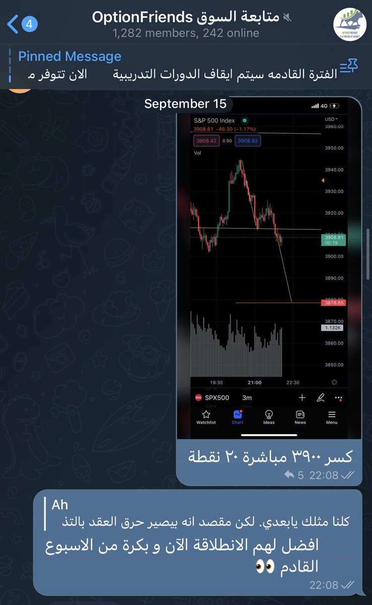 FriendsOption's tweet photo. رصد هبوط #السوق_الامريكي و #اوبشن القناة #سباكس $SPX يحقق 150% 🔥 واللعب على الثقيل للواثقين فقط #مربط_الجن 👻 حياكم الله https://t.co/6Tsmap3MsY

رابط الدعوه الجديد لقروب متابعة السوق الفنيّة https://t.co/mDudT7tfjL