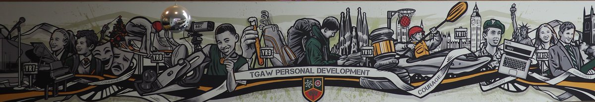 Amazing piece of artwork appeared in the Hub over the holidays featuring "The Journey" at TGAW from Year 7 to Year 13 and all the experiences and opportunities available to our students!