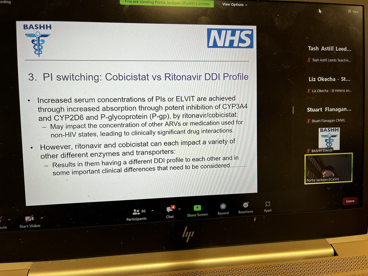 BASHH_UK's tweet photo. Although Cobicistat and Ritonavir are both pharmacokinetic boosters it is important to remember they have different drug profiles so will vary in how they interact with other medications #HIVMasterclass https://t.co/gDYRocbNja