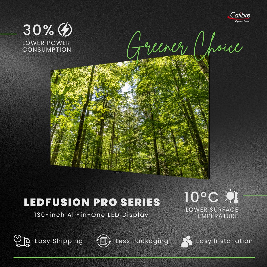 Calibre focuses on green product design that helps our customers streamline their operational efficiency in installation, mobility, logistics, and usage of our product.

Learn more about LEDFusion Pro>>
reurl.cc/9pxbGY

#greenproduct #LEDdisplay #AVtweeps #audiovisual