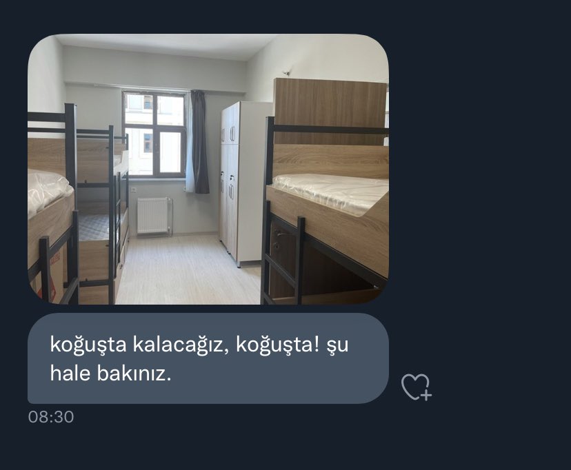 222) okulun içine açılan yeni koğuş pardon yurt