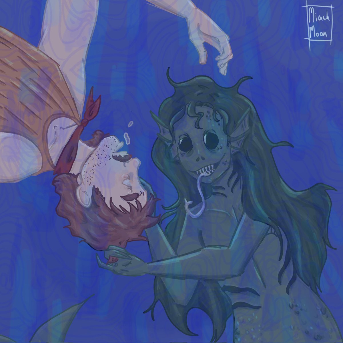 The sea  prompt from #artclubIE  but on time now.
#mermaid #merrow #siren #art #digitalart