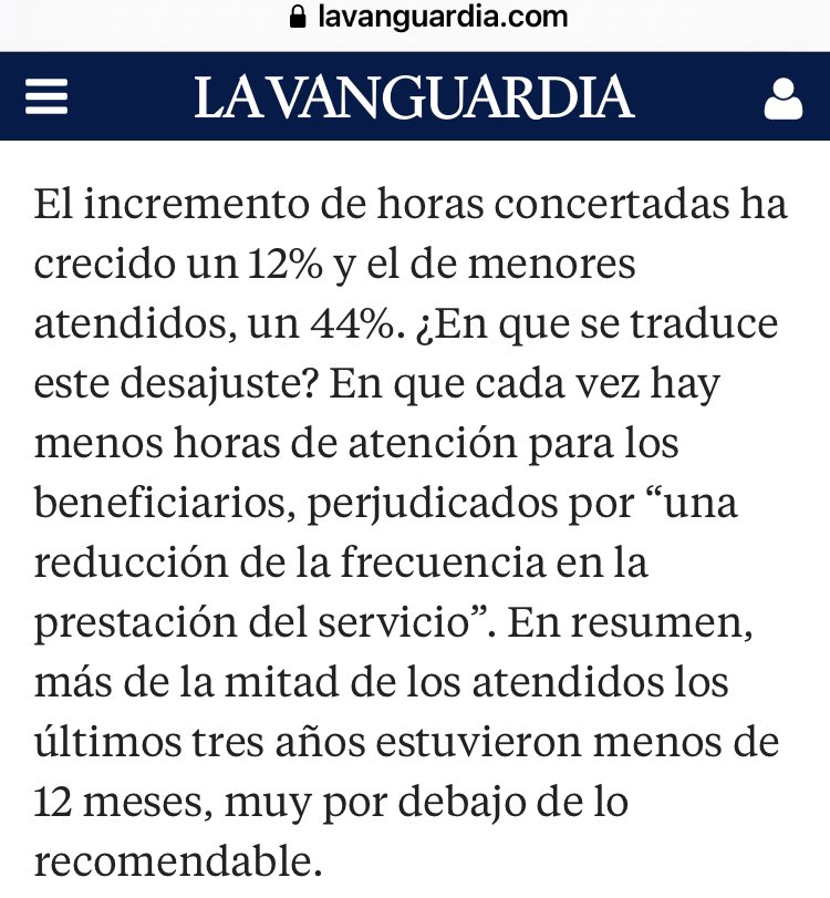 Pues eso, la #AtencionTemprana se sostiene por sus profesionales y no damos abasto… 
Nuestro CDIAP es de los pocos (¿el único?) en #Cataluña que atiende hasta los 6 años, como marcan las directrices de la atención temprana.
Leído gracias a <a href="/mireiacidru/">MIREIA CID RUIZ</a> 
x.com/lavanguardia/s…