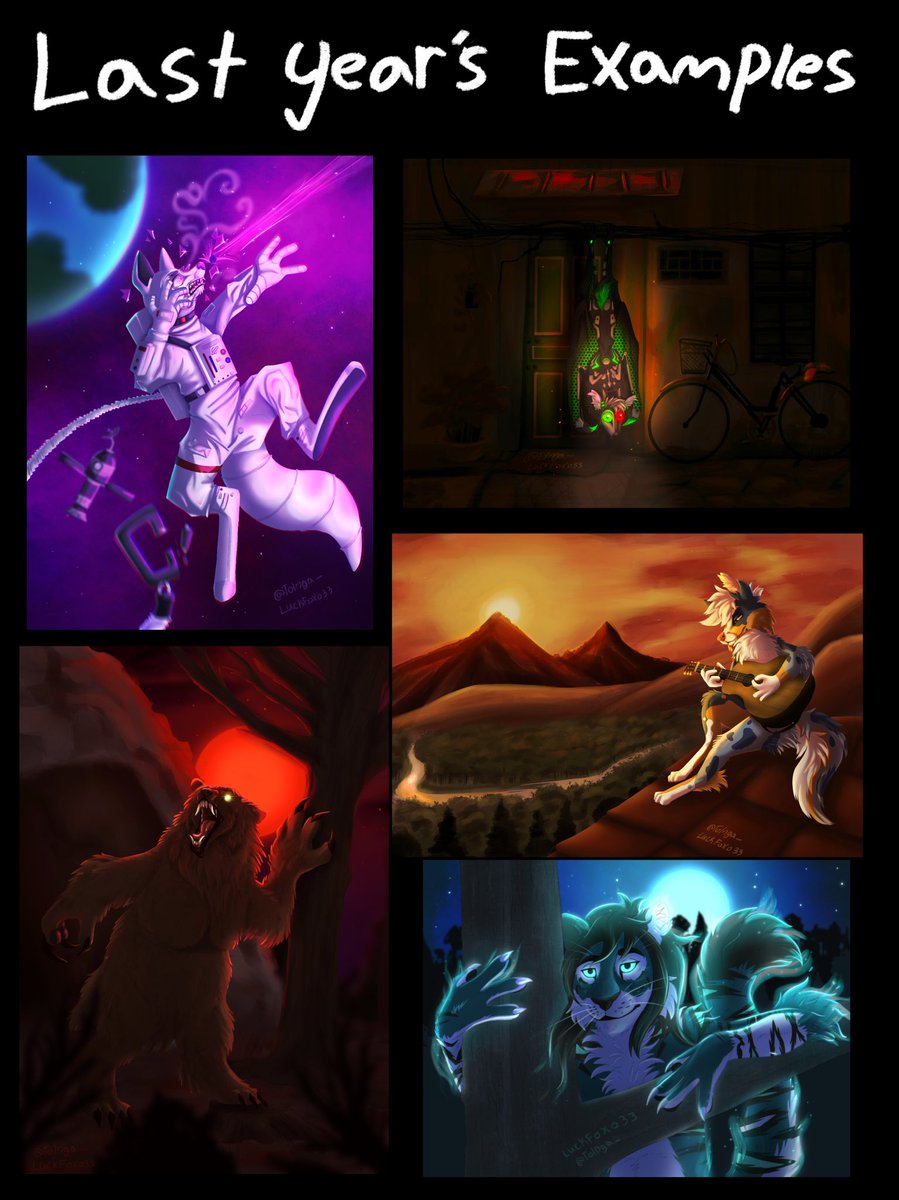 LuckFoxo33's tweet photo. Examples! 

See which prompts aren't taken:
https://t.co/DfHeDxGe9j https://t.co/qnTxIdLQyY
