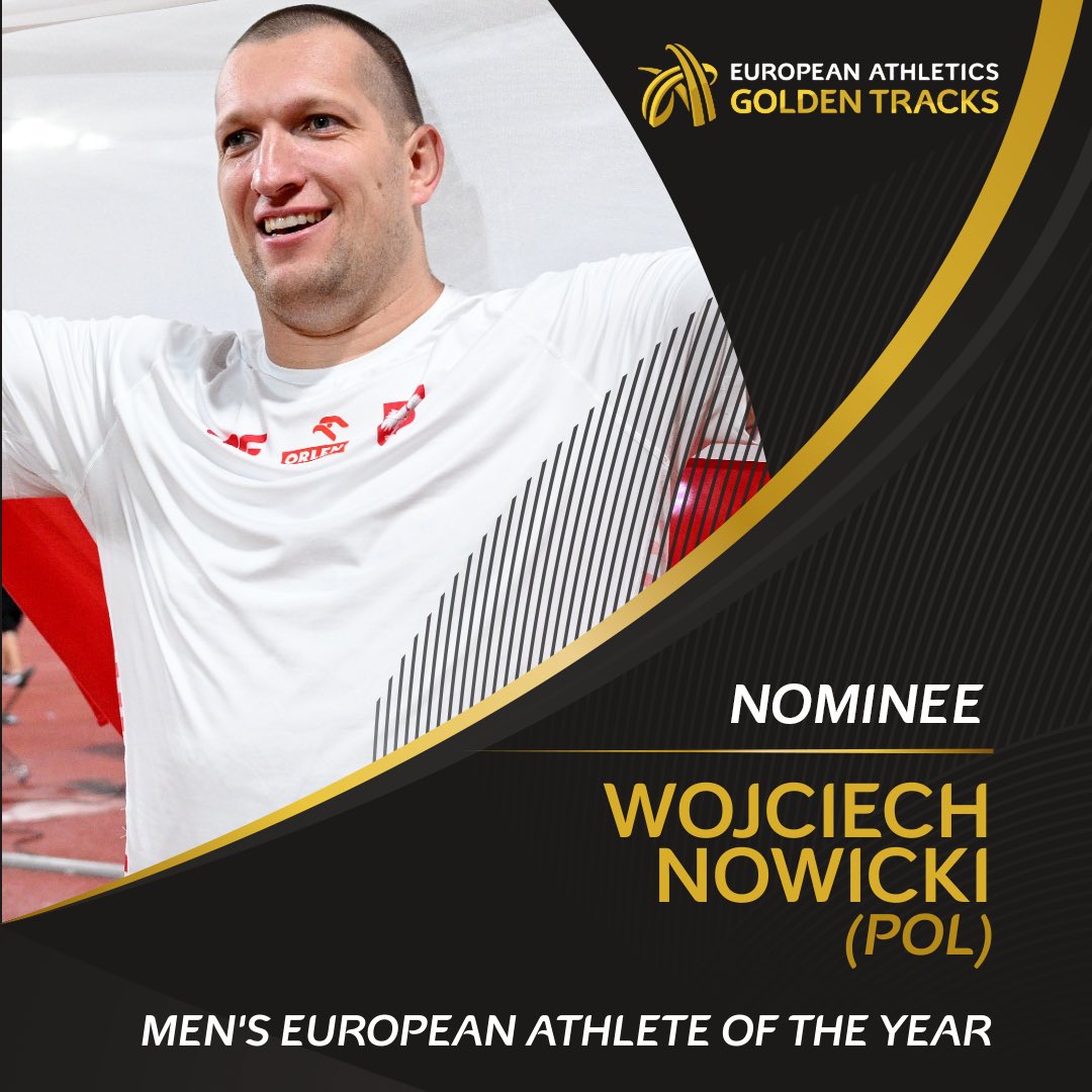 RT to vote for Wojciech Nowicki! 🇵🇱

🥇 European hammer champion
🥈 World silver medallist 
📊 World leader at 82.00m

🗳 Voting closes on Friday 30 September.

#GoldenTracks