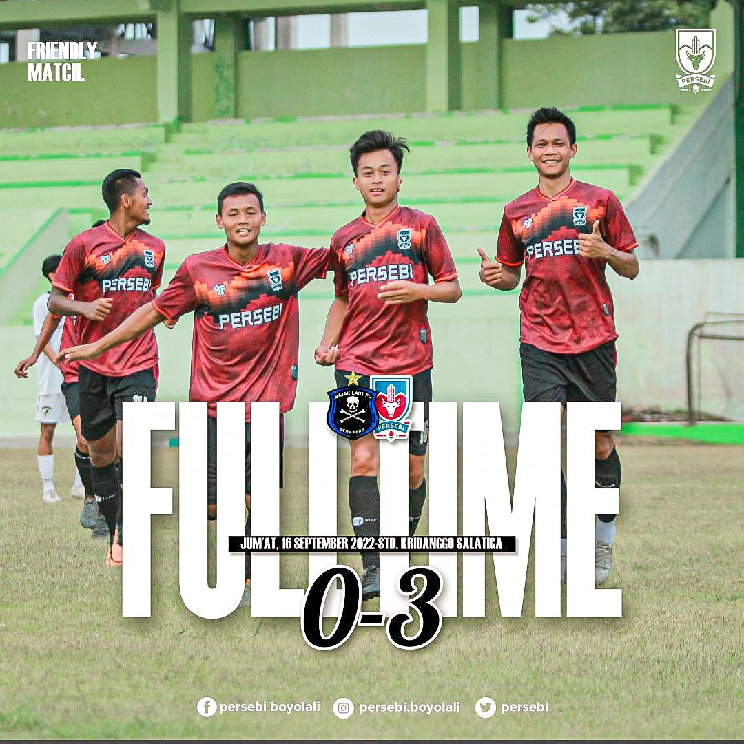 persebi's tweet photo. FT : BJL 0 - 3 PERSEBI
โฝ Rizqi Fauzano "7 "21
โฝ Iwan Febrianto "75
#PersebiDay #PersebiBisa #PersebiBoyolali #LaskarPandanarang https://t.co/XWieeE5ai9