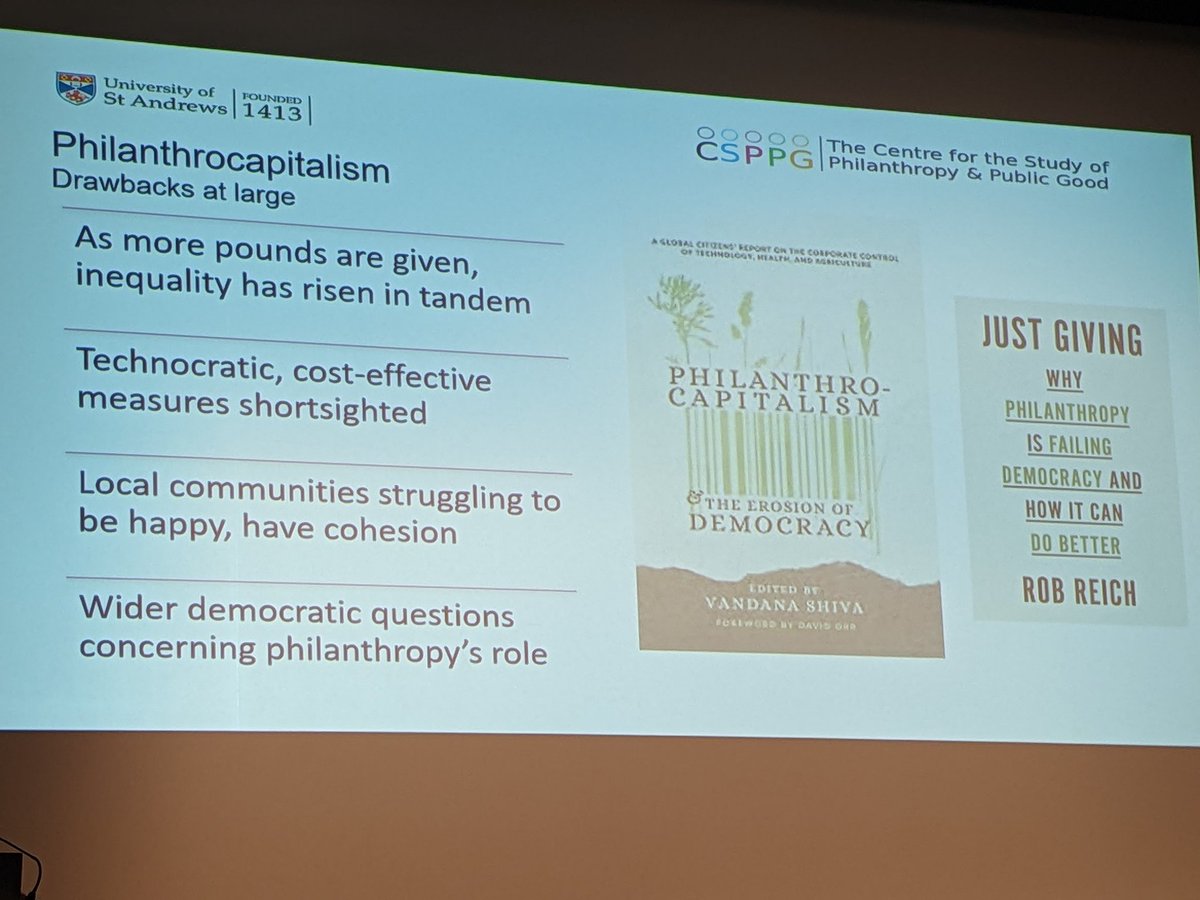 DirectorCAN's tweet photo. Learning about the nonprofit starvation cycle. So refreshing to see this acknowledged. Thanks to @RankFoundation for supporting this #research #philanthrocapitalism @CSPPG https://t.co/p3Q2XBVqin