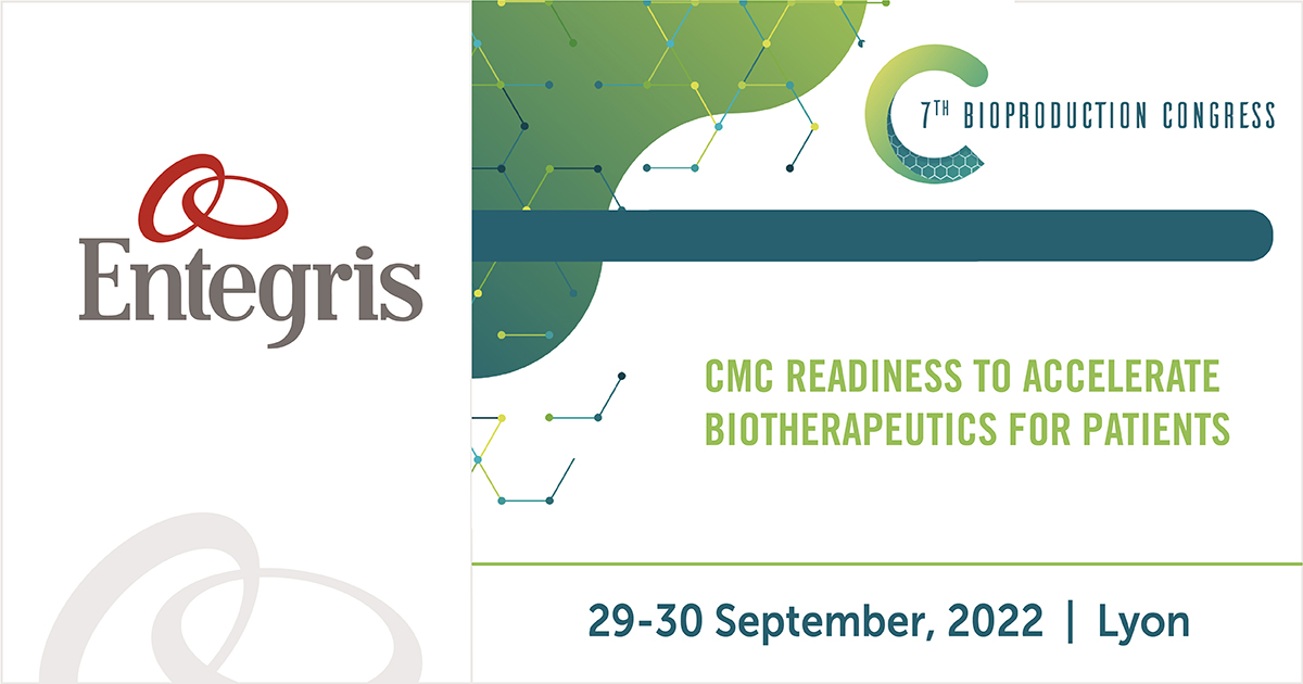 Entegris's tweet image. Will you be at 7th #BioproductionCongress in Lyon, France? See us at booth 25 to learn about our #singleusesolutions, new line of filters &amp;amp; latest innovations addressing current challenges in the #biopharma production sector. bit.ly/3U7Q0F9 #biotech #lifesciences