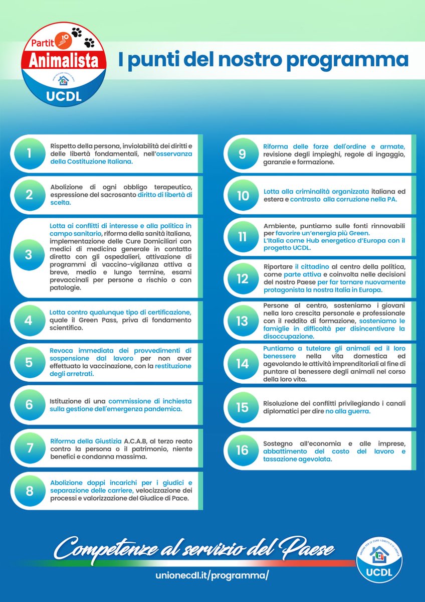 AvvErich's tweet photo. 🟢 Scopri i punti più importanti del programma di UCDL🟢
#UNITI per risanare l'Italia 💪🏻✨
❎ IL 25 SETTEMBRE VOTA UCDL ❎
Leggi tutto il programma qui
👇🏻👇🏻
https://t.co/QWX8yZK6JS
#elezionipolitiche2022
#voto
#ucdl
#programmaelettorale
#ErichGrimaldi https://t.co/q9vJ6U795q
