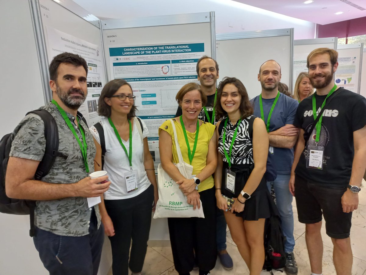VicenteRubioSci's tweet photo. The @CNB_CSIC #PlantProteostasis group altogether at the #XVIRBMP in Seville. Enjoying the thrill of science, meeting in person old friends and collaborators in a great venue... after 4 years!! https://t.co/wm41KrIHBd