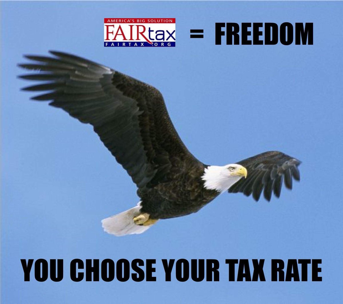 The #FAIRtax means #freedom to decide when, why & how much you are taxed by the federal government.