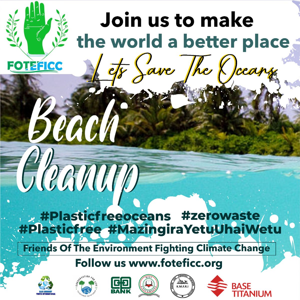 17/09/2022 is the #InternationalCoastalCleanUpDay   whose theme is Connecting People for a #TrashFree Coastline.
Join us tomorrow in undertaking a #beachcleanup at #Diani #beach, starting from 8AM at the ABSA Bank grounds.
#plasticpollution #marinepollution #ocean #zerowaste