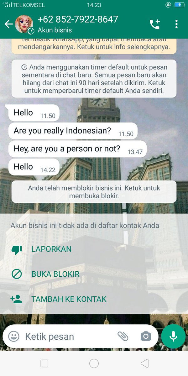 tofa_musthofa's tweet photo. @kiww33 Ngapain halu oiy beneran saya gk halu sampe gua block taunya masih bisa chatt lagi https://t.co/FHcxWB1QHD