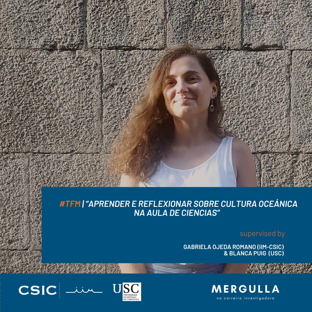IIM_CSIC's tweet photo. 😊Parabéns a Sandra Carreiras que onte presentou o seu #TFM sobre #CulturaOceánica na Aula realizado no IIM cunha bolsa #JAEIntroICUs!
Co-dirixido por @gabyyojedaro (UCC+i-IIM) e Blanca Puig (@universidadeUSC).
Tamén queres facer o teu #TFM connosco? ➡ https://t.co/JFDPjsdmPl https://t.co/qd5mEN7K2l