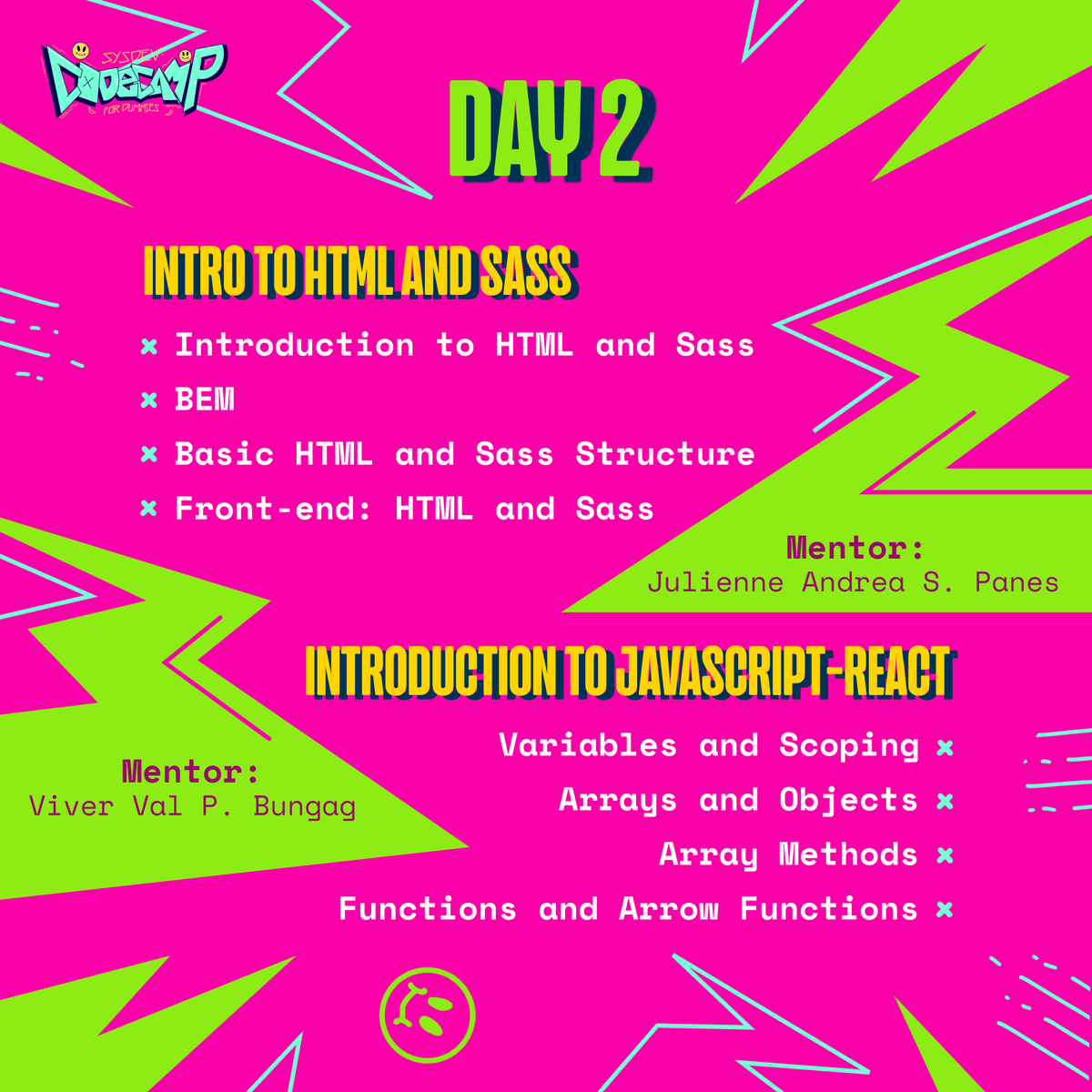 SAMAHANSysDev's tweet photo. WHAT’S IN SYSDEV CODE CAMP FOR DUMMIES?

REGISTER HERE: https://t.co/0sAfEbzq5e

See you there, web developers!

#SysDevCodeCampForDummies
#SAMAHANSysDev https://t.co/GbGMvQC5jh