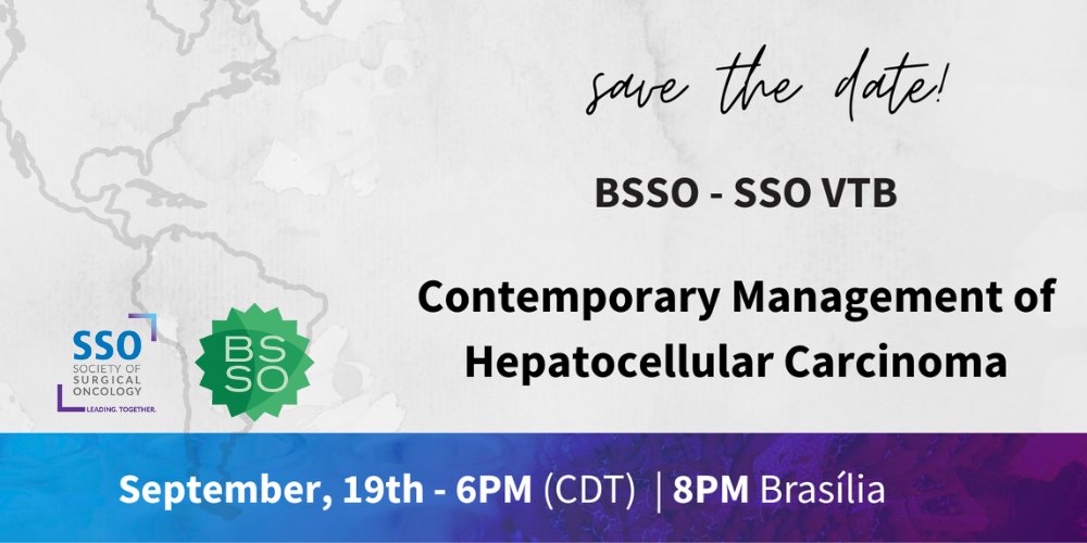 Society of Surgical Oncology (@socsurgonc) on Twitter photo Don't miss the joint <a href="/sbco_oficial/">Sociedade Brasileira de Cirurgia Oncológica (SBCO)</a> and SSO virtual tumor board on the management of hepatocellular carcinoma taking place on Monday, September 19. Register at ow.ly/Ovnu50KL2bs. <a href="/HalletJulie/">Julie Hallet</a> <a href="/sandralwong/">Sandra Wong</a> <a href="/hsalvadorcr1/">Heber Salvador</a> @AlexParikhMD <a href="/AdamYopp/">Adam Yopp</a> <a href="/rodrigonpinheir/">Rodrigo N Pinheiro</a> Don't miss the joint <a href="/sbco_oficial/">Sociedade Brasileira de Cirurgia Oncológica (SBCO)</a> and SSO virtual tumor board on the management of hepatocellular carcinoma taking place on Monday, September 19. Register at ow.ly/Ovnu50KL2bs. <a href="/HalletJulie/">Julie Hallet</a> <a href="/sandralwong/">Sandra Wong</a> <a href="/hsalvadorcr1/">Heber Salvador</a> @AlexParikhMD <a href="/AdamYopp/">Adam Yopp</a> <a href="/rodrigonpinheir/">Rodrigo N Pinheiro</a>
