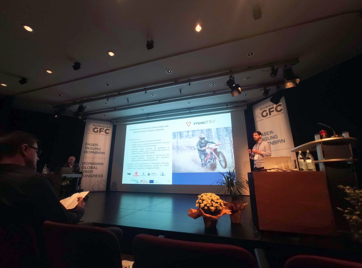 CENTI_PT's tweet photo. #CeNTI is in Austria for the Dornbirn Global Fiber Congress!
The Nanotechnology Centre presented the #FDPanel and #Impactex Projects in oral communications and publicised the #Green4Industry Project.
@Dornbirn_GFC: https://t.co/LwDoYjGgYS
CeNTI: https://t.co/fD3hjghf1r https://t.co/ucCQucePSJ