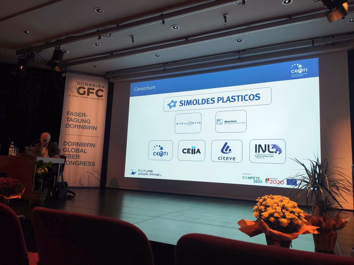 CENTI_PT's tweet photo. #CeNTI is in Austria for the Dornbirn Global Fiber Congress!
The Nanotechnology Centre presented the #FDPanel and #Impactex Projects in oral communications and publicised the #Green4Industry Project.
@Dornbirn_GFC: https://t.co/LwDoYjGgYS
CeNTI: https://t.co/fD3hjghf1r https://t.co/ucCQucePSJ