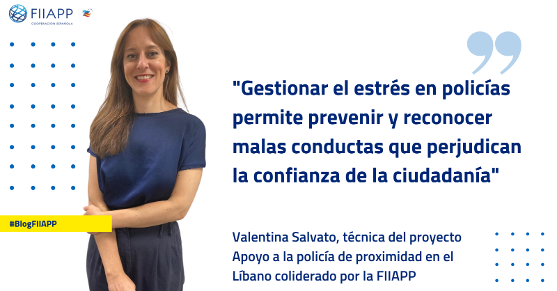 fiap_es's tweet photo. 🫂 Cuidar de quien nos cuida: la #SaludMental en las fuerzas de seguridad. 

👮 ¿Cómo lo abordamos desde @CommunityPolic7 en el #Líbano 🇱🇧?

✍️ Nuestra compañera Valentina Salvato lo cuenta en el #BlogFIIAPP ⬇️