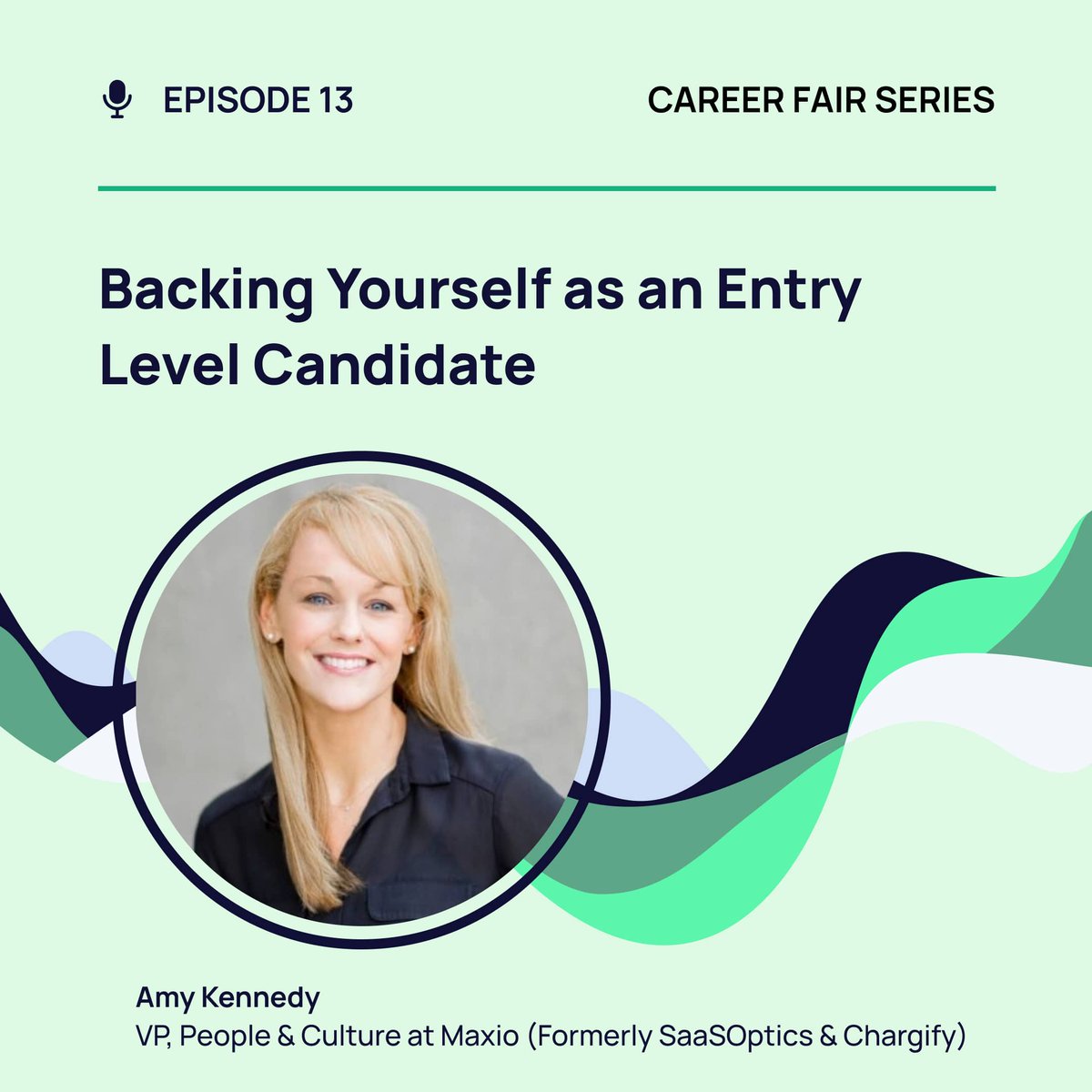Today’s podcast is the next in our series featuring talks from our two previous Careers Fairs.

Amy is the VP of People &amp; Culture at Maxio where she is responsible for managing all strategic aspects of HR, talent, and people operations.

Link to full episode in our bio 🔗
