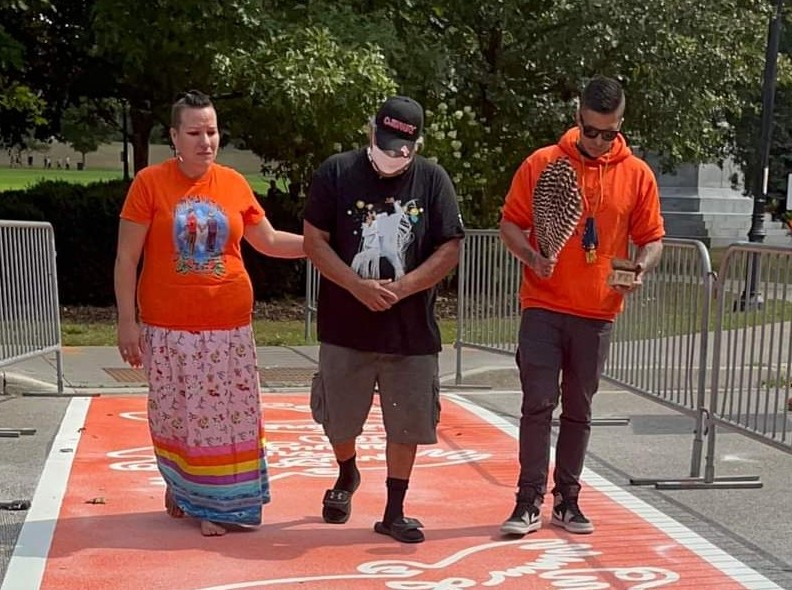 The <a href="/ECMCrosswalk/">EveryChildMatters_Crosswalk</a> will be unveiled later today at #Kitchener's Victoria Park. It was more than a project for Sheena Merling. It was a "calling", as she continues her own healing and reconciliation journey. Sheena joins me at 7:10 <a href="/CBCKW891/">CBC KW</a>. LISTEN LIVE: ow.ly/9SQe50Jqef9