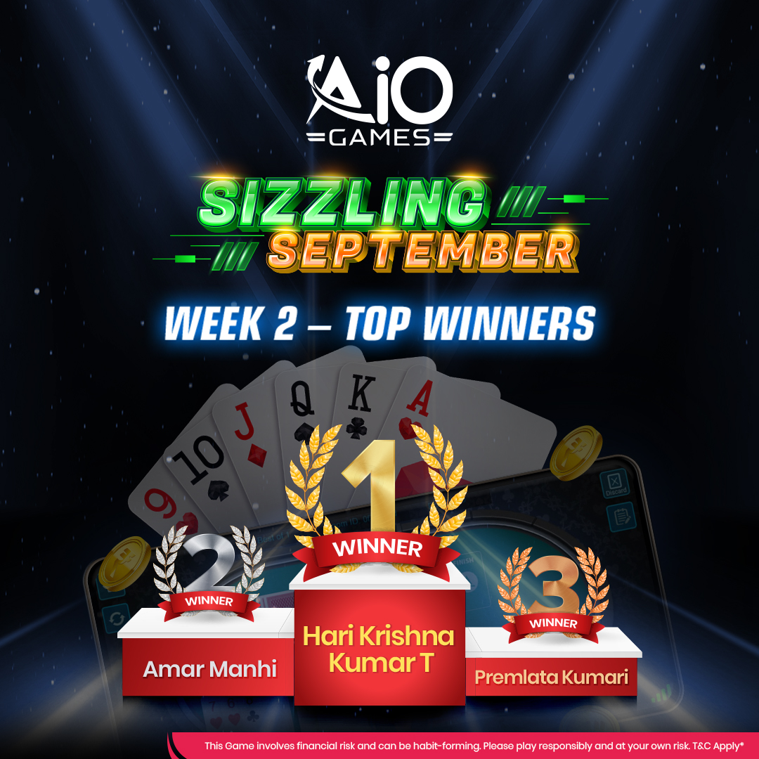 games_aio's tweet photo. π₯Top winners π₯ for week 2 leaderboard for #rummy #SizzlingSeptember
You too can be, among the winners π₯
Join the carrom game and win big up till 18 Septπ°
Play nowβ
- https://t.co/sHnzFZiGIQ
#winrealcash #septemberoffers #RealMoney #aiogames #realcashgames #onlinegaming https://t.co/9H9t4scaJi
