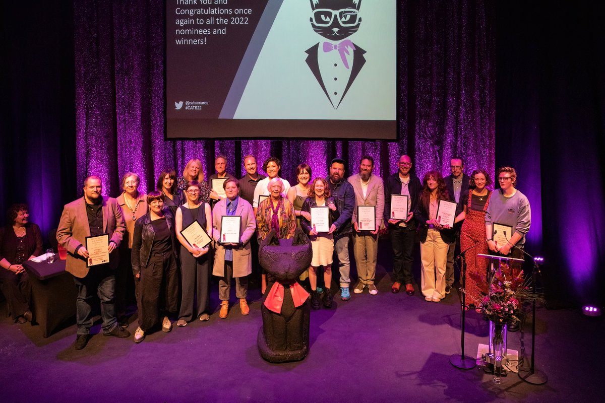 catsawards's tweet photo. Congratulations to the CATS2022 winners! What a fantastic day we had at the @TronTheatre. Thank you to all involved. #CATS22 https://t.co/yzOnXdEypo