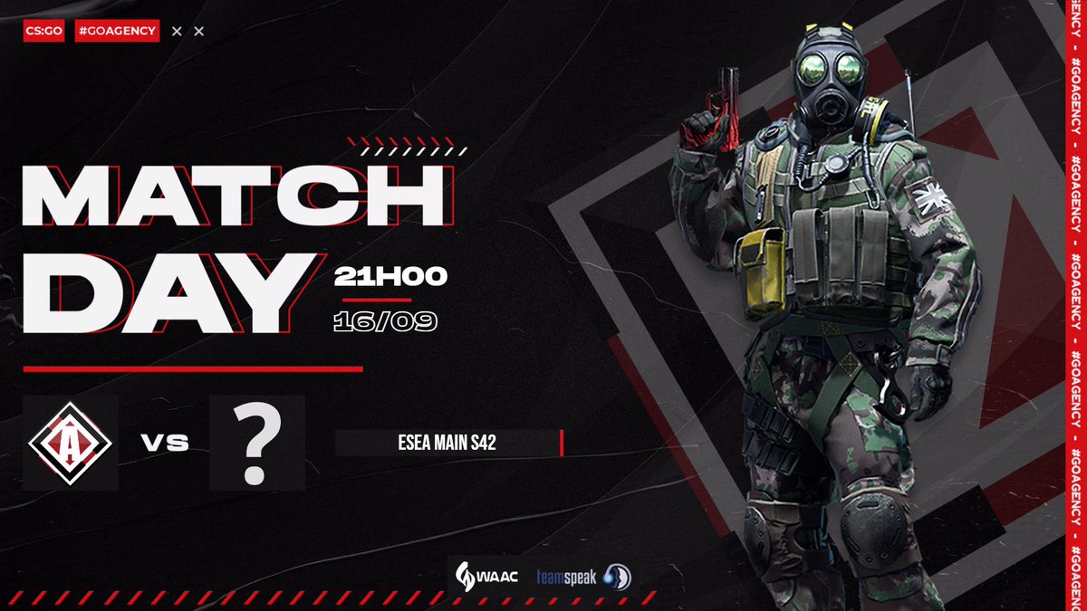 agency_clan's tweet photo. 🏆 - @ESEA Main S42
⚔️ - Agency Clan 🆚 #LinxLegacy
🗺 - TBD
🕒 - 21H00
📺 -
#GOAGENCY 🔴⚪⚫ https://t.co/Vd0WNXvAXF