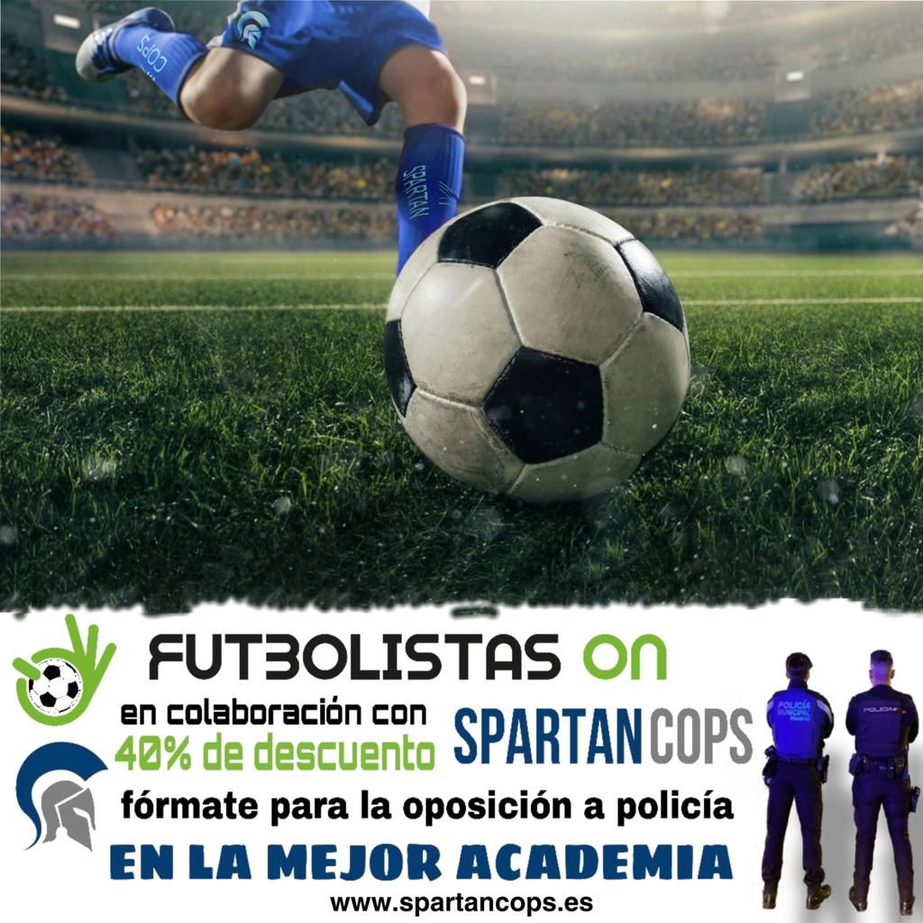 FutbolistasON's tweet photo. ⚽️¡Actualidad!😀Nuevo convenio con la Academia de preparación de oposiciones @SpartanCops_es 
¿Te has planteado prepararte una oposición para los cuerpos de seguridad?
Los afiliad@s cuentan con un gran fichaje para ganar el partido de las oposiciones. 👇👌
https://t.co/reRjCBXRxK https://t.co/1iIKabq80H