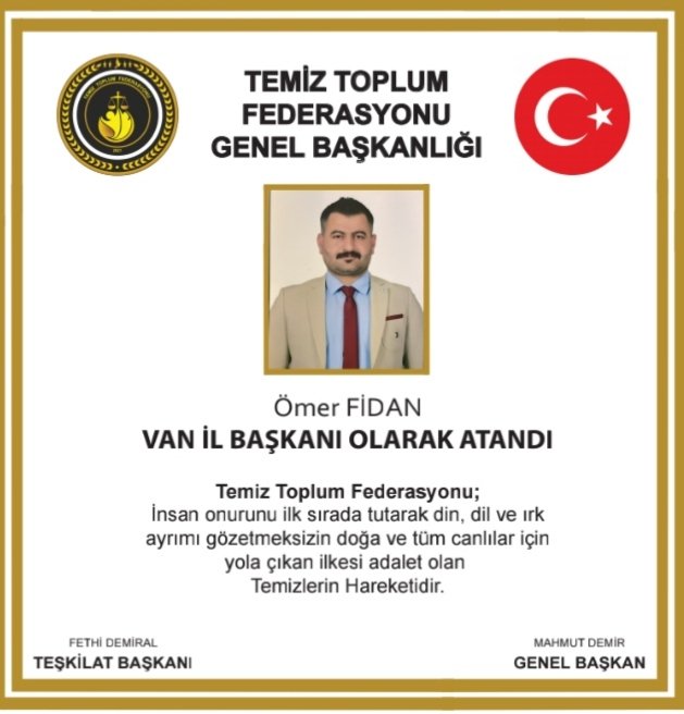 Mahmut1Demir's tweet photo. Temiz Toplum Federasyonu Van İl Başkanımız Olarak Ömer Fidan Kardeşimiz Atanmıştır..

Hayırlı Olsun.

İnşallah 81 İlimizde, İlçelerimizde Ve Tüm Mahallelerimizde Vücut Bulacaktır.
@omer_fidan65 @Vanliamcan @SavunmasiKent65 @vantsokurumsal @vanticborsa @TemaVakfiVan @Bilal___Aga https://t.co/EEHRnmc67B