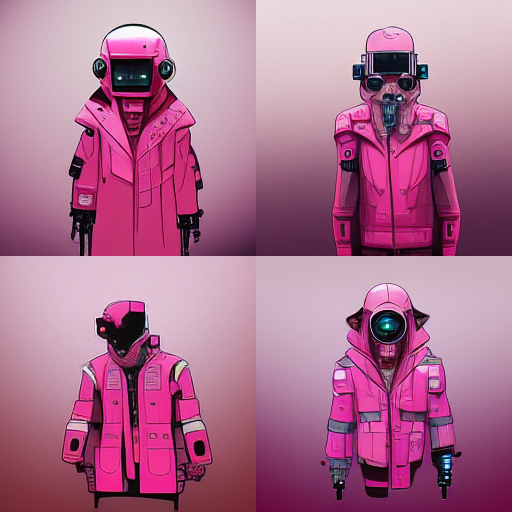 PeaceMatt's tweet photo. Midjourney Bot,PeaceMatt - AI Generated ART !!!! made via my request not by my hand!!! #midjourney #imagineanything #artificiallycreated #midjourney #visualexperimentation **<https://t.co/qp03IHcM5F> pink pather cartoon character, cyberpunk s https://t.co/7jFazeVwQw