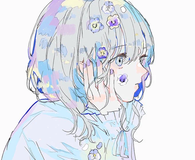 お花を使ったイラストたち。 