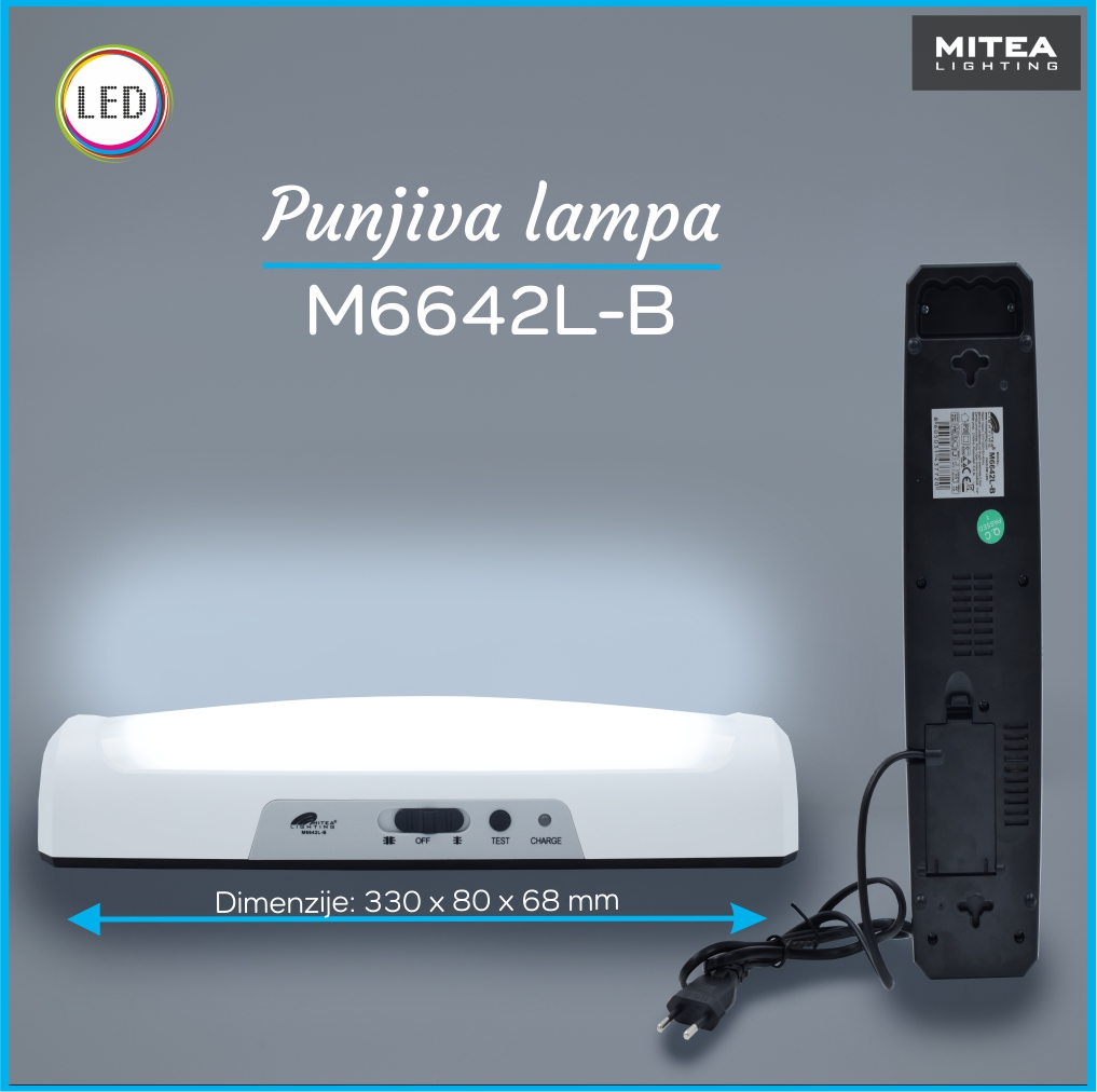 MiteaLighting's tweet photo. Mitea Lighting LED punjiva lampa (M6642) osvetljava jačinom od 630 lumena. Ugrađena baterija može trajati do 3h.

#LED #mitea #paniklampa #punjivalampa https://t.co/lh9Blnc8uk