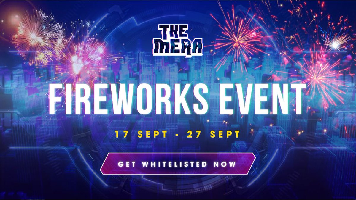 🔥REGISTER FOR THE WELCOME EVENT [FIREWORKS]

✅Quote rtw this post
✅Drop comment on t.me/defiwarrioroff…  
✅Fill out FORM: forms.gle/cy38n4YPFiGU5Y… to be #whitelisted winners

Check out the event: bom.so/wfKRIO

#metaverse #testnet #airdrop #themera