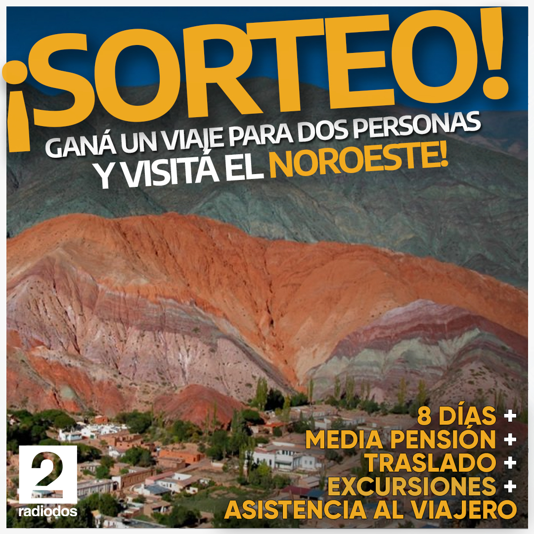 Radio2 AM1230 (@radio2rosario) on Twitter photo 😱🏔 ¡Hoy se va otro viaje! 🙌🏻🤩
👏🏻 En #Radio2 sorteamos un viaje para dos personas en el noroeste argentino.
🙋🏻♂️ ¿Cómo participar?
✅ Seguinos <a href="/radio2rosario/">Radio2 AM1230</a>.
✅ Dale "Me Gusta".
✅ Dale RT.
¡No te quedes afuera!
#Radio2 #Sorteo #noroeste #Argentina #Viaje 😱🏔 ¡Hoy se va otro viaje! 🙌🏻🤩
👏🏻 En #Radio2 sorteamos un viaje para dos personas en el noroeste argentino.
🙋🏻♂️ ¿Cómo participar?
✅ Seguinos <a href="/radio2rosario/">Radio2 AM1230</a>.
✅ Dale "Me Gusta".
✅ Dale RT.
¡No te quedes afuera!
#Radio2 #Sorteo #noroeste #Argentina #Viaje