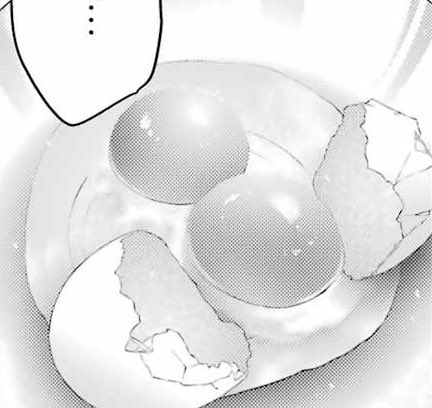 いいねリツイートありがとうございます🙇‍♂️
今号お気に入りのコマ、アシスタントさんが描いてくれた意味深な生卵を置いておきます 