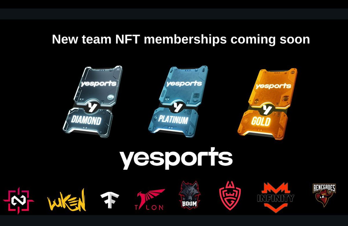New team #NFT memberships w/ 100s of fan rewards coming soon to Yesports! Which esports team do you want to see drop next-level fan rewards with Yesports? Comment Below👇 @boomesportsid @InFinitye_sport @FactRevolution @Renegades @team_empire @AndilexFN @LuknCSGO @NaToSaphiX