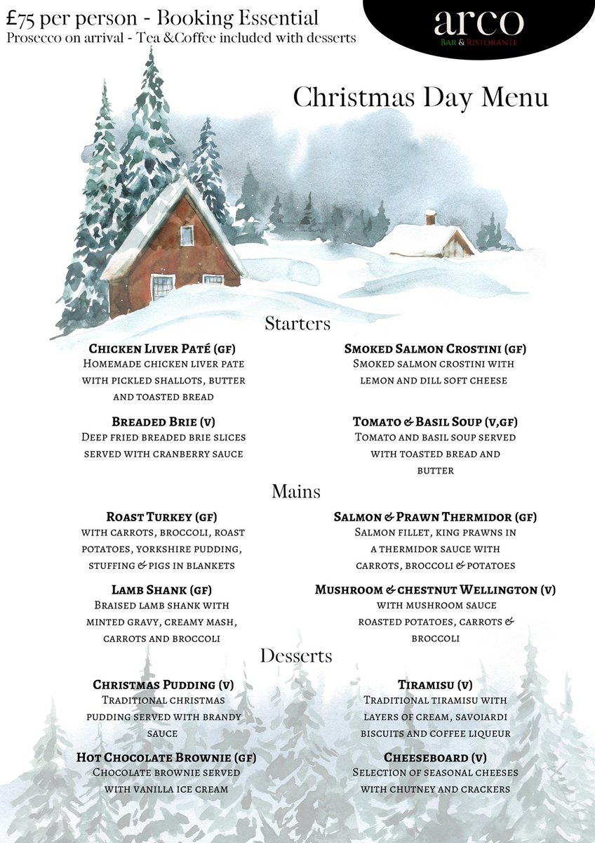 We’ve all heard of Christmas spirit, but what about festive indulgence? That’s exactly what we promise to deliver on Christmas Day with our exciting three course Festive Menu.

Reserve your table and prepare to discover a new festive favourite. ‘Tis the season to be indulgent 🎄