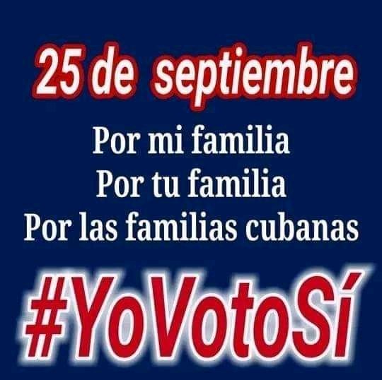 Mañana 17 será un sábado de lucha y estaremos d caravana por el #CodigoDeLasFamilias, el próximo 25 será un domingo d victoria para la familia cubana.
#CubaEsAmor
#YoVotoSi 
#CódigoSí
#CodigoSi 
#Cuba 🇨🇺🕊️✌️