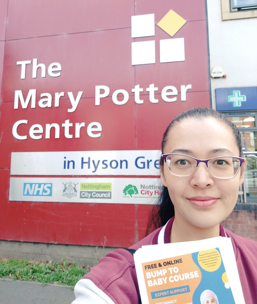 At The Mary Potter Centre to raise awareness of our FREE support for mums-to-be in Nottingham City