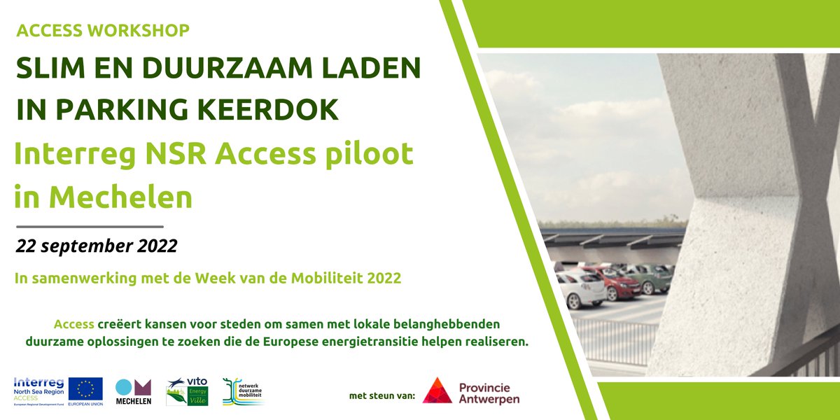 Are you a mobility expert for a city or a municipality? 

Join the ACCESS event on Sustainable Mobility Inspiration Day! Coordinated by 
<a href="/EnergyVille/">EnergyVille</a>/ <a href="/VITObelgium/">VITO</a> join <a href="/StadMechelen/">Stad Mechelen</a> and learn how to accomplish the #energytransition at city level.

👉duurzame-mobiliteit.be/inspiratiedag2…