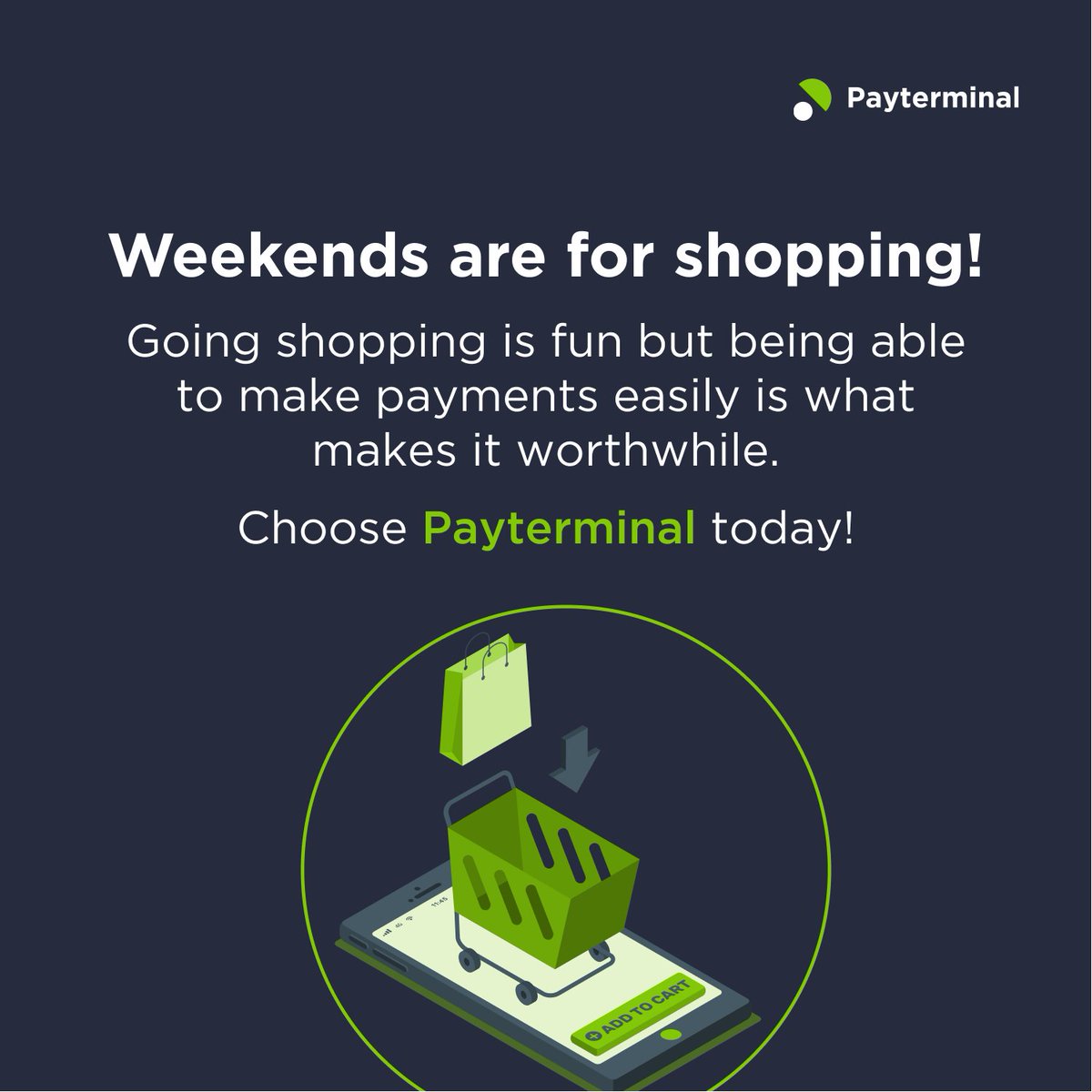 Payterminalhq's tweet photo. Payterminal is here to make shopping easier for you.

#weekend #financialservices #payterminal https://t.co/jV8UpTcFgg