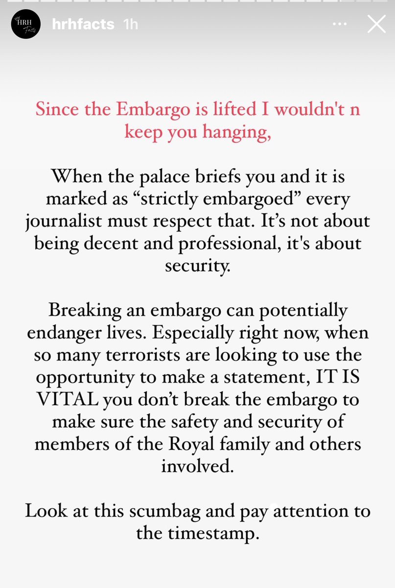 Seraph7953's tweet image. This is just one reason why @scobie shouldn't be a royal reporters. I can't believe @ABC and @GMA use him. It disgusts me. He's putting lives endangered so he can be "first" He backed the wrong horse and continues to do so.