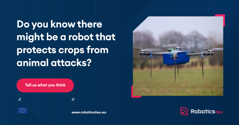 Robotics4EU's tweet photo. Can a robot be a scarecrow? 👩🌾 Do you think #Naust Robotics can help farmers protect agricultural fields from birds and wild animal attacks?
Tell us what you think about this solution👇
https://t.co/FiZiZYFxkO
@CORDIS_EU