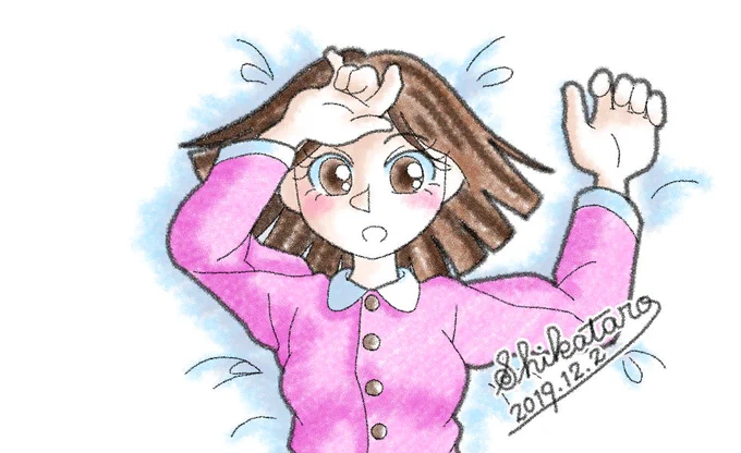 どうしようみたいな感じ過去絵#イラスト #オリジナル #CLIPSTUDIOPAINT 