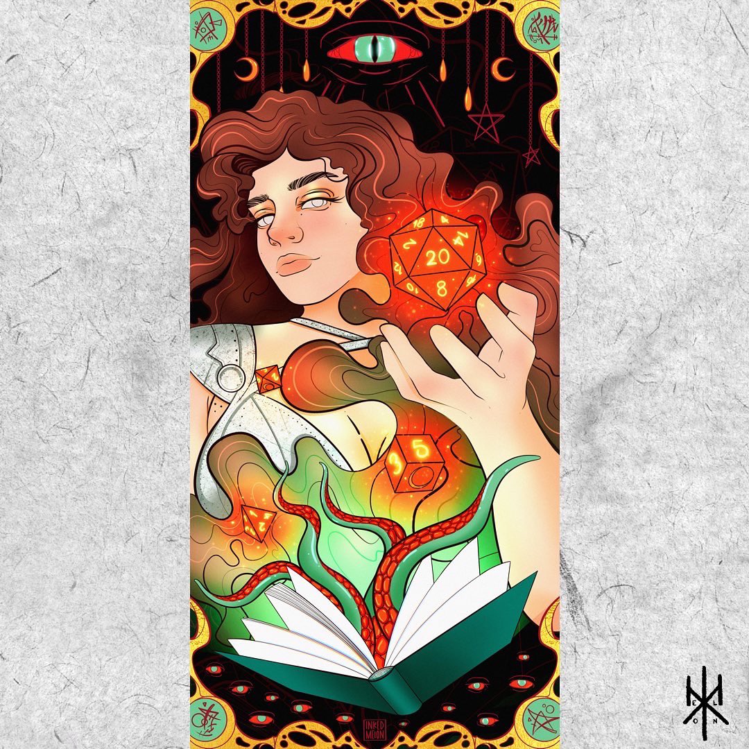 InkedMelon's tweet photo. 🎲D&D MASTER🎲
La primera lámina después de mi bloqueo artístico, no es la mejor pero yo la quiero como si lo fuera 🖤
Viene la época Spooky y estoy preparando muchas cosis y salir del block ha sido crucial ❤️❤️
#rollmaster #dungeonmaster #dungeonart #cthulu https://t.co/MgFQMnf5lg