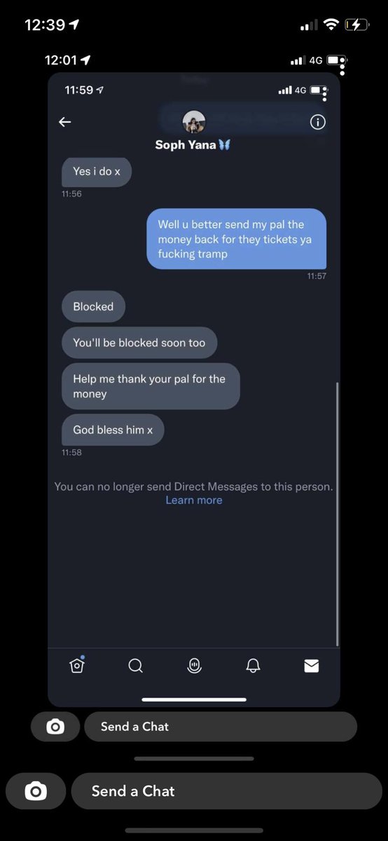 No one buy tickets from this girl on here saying she has 3 Kevin bridges tickets but taking the money and then blocking