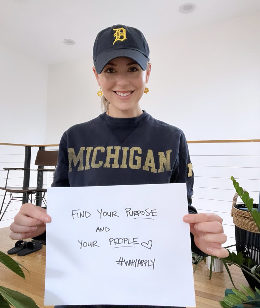 It’s #WhyApply day!

Between student-led activism and studying the history of racism, social, and economic injustice, my time at <a href="/UMich/">University of Michigan</a> ultimately helped me find my people and my purpose in philanthropy.

<a href="/skillmanfound/">Skillman Foundation</a> <a href="/Detroit_CAN/">Detroit College Access Network (DCAN)</a> <a href="/DetroitDegrees/">Detroit Drives Degrees</a> <a href="/American_CAC/">American College Application Campaign</a>